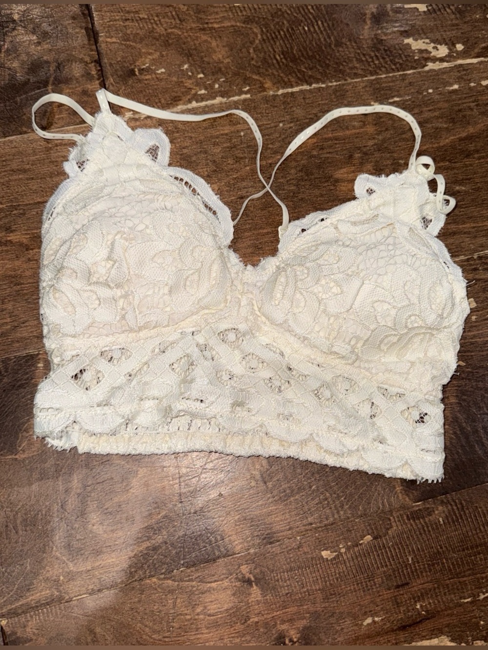 Altar'd State Cream Lace Bralette
